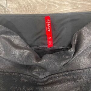 SPANX Metallic Gray Leggings